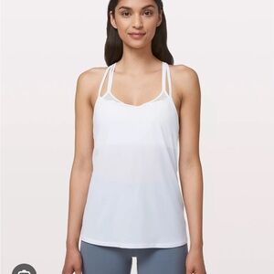 Lululemon White Sheer Lightness Tank Top 8